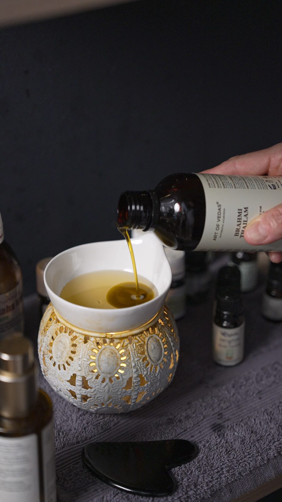 Aceites ayurvédicos para terapia marma